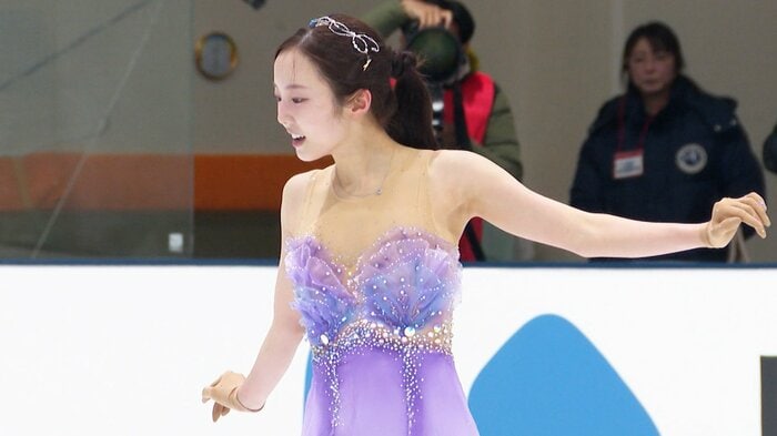 自分らしいプログラム『リトルマーメイド』を披露する本田真凜