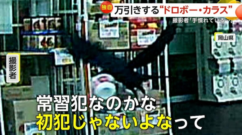 【独自】「手慣れている…初犯じゃないよ」スーパー店頭のカップ麺をカラスが万引き…隣の建物の屋根で器用に中身をペロリ　岡山｜FNNプライムオンライン