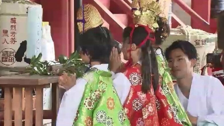 「楽しみにしていたのに」雨で9年ぶりの中止…恒例の稚児行列や放生神事　筥崎宮「放生会」は最終日　期間中約100万人が訪れる　福岡｜FNNプライムオンライン