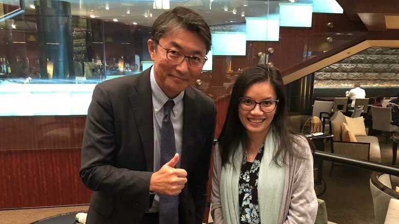 ELSAの共同創始者　Vuさんと筆者