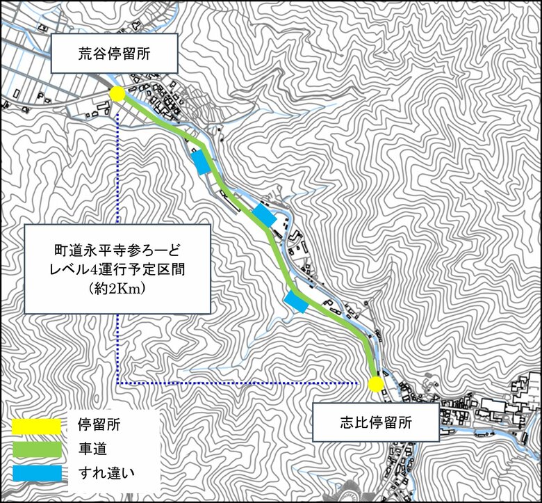 特定自動運行の経路（出典：経済産業省HP）