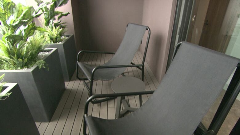 リゾート感あふれる屋外テラス