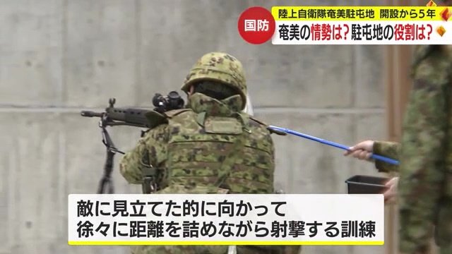 室内射撃訓練場で実弾を使った訓練の様子