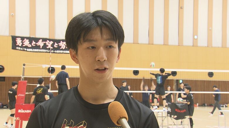 キャプテンでエースの能美偉時選手