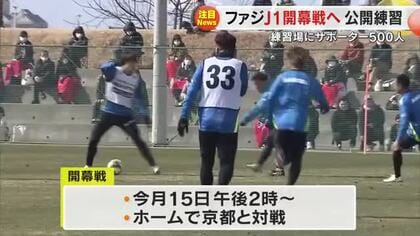 「開幕が楽しみ」Ｊ１元年の開幕戦まであとわずか…サッカー「ファジアーノ岡山」が公開練習【岡山】