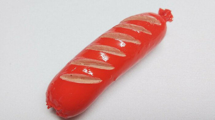 赤ウインナーのサンプル。この製品も実は…