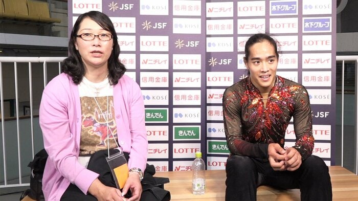 キスクラでホッとした表情を見せる田中蓮音(東京選手権)