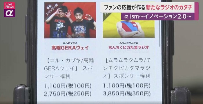個人スポンサーシステム