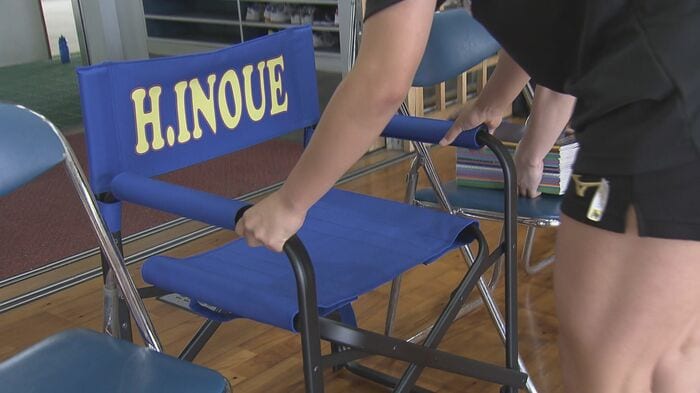 井上さんが使っていた監督椅子