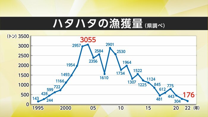 県漁獲量は禁漁明け以降、最少に