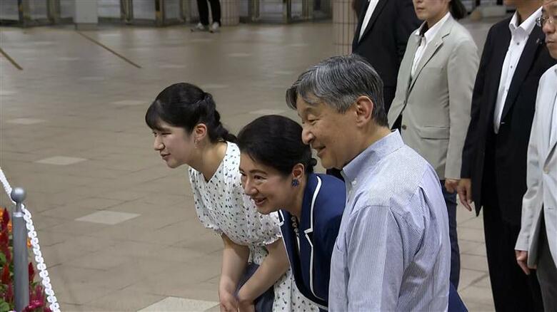 天皇ご一家が6年ぶりに須崎御用邸へ　白いワンピース姿の愛子さまも笑顔で交流｜FNNプライムオンライン