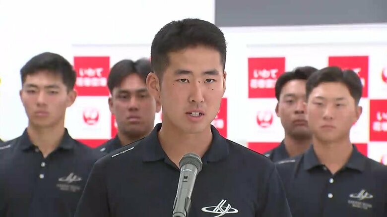 花巻東・中村主将が意気込み　初戦で智弁和歌山と対戦　大会4日目第1試合　夏の甲子園　｜FNNプライムオンライン