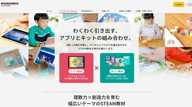 デジタル（アプリ）とアナログ（キット）を融合させた「Wonder Box」（HPより）