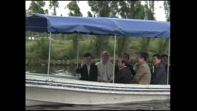 自然公園ではボートに