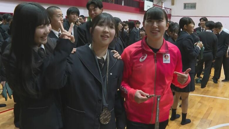 母校・明誠高校に凱旋