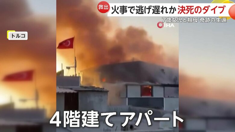 4階建てアパートの最上階であがっていた火の手