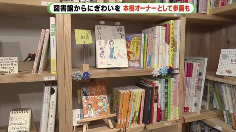 区画を借りて自分の選りすぐりの本を貸し出し