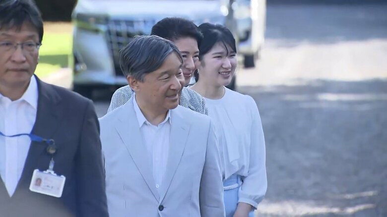 御料牧場に到着されたご一家　5月2日