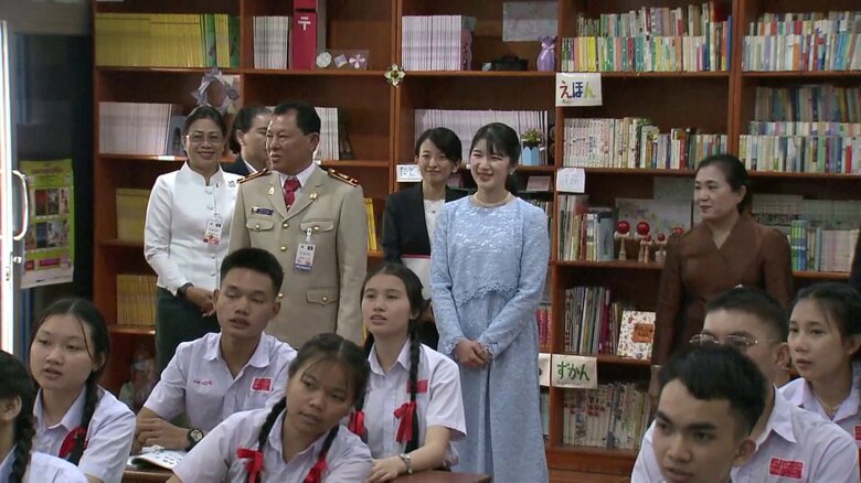 ビエンチャンの中高一貫校を訪問された