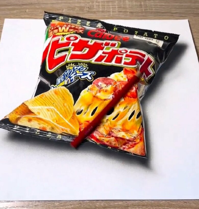 鉛筆を転がして“絵”だと証明