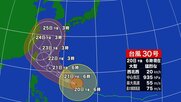 【台風情報】大型で猛烈な台風30号　22日には沖縄に接近し大荒れへ　週末は北から東寄りに進路を変えて西日本に近づく可能性も【進路予想】