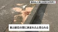 車両と縁石に挟まれて60代女性死亡　駐車した車が動き出し止めようとした