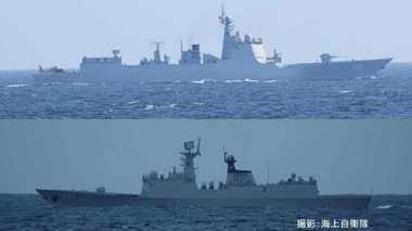 射程540km対艦ミサイル搭載可能な「中国版イージス」など中国艦3隻が対馬海峡を通過