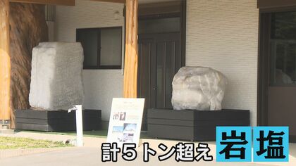 巨大な岩塩の塊が自然薯直売所に登場  2つ合わせて5.5トン超  「メルカリ」で見つけ衝動的に購入 【福岡発】
