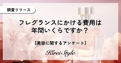 フレグランスにかける費用は年間いくら？「3万円以上」が最も多いのは意外にも20代！学生でも「憧れの一本」には投資を惜しまない結果に
