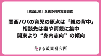 東西比較】関西パパは“親の背中”が育児の原点、相談先は妻・両親 関東