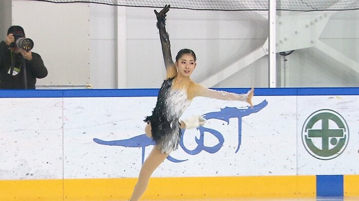 フリーでほぼノーミスの演技を披露した一貫田紗生(近畿選手権)