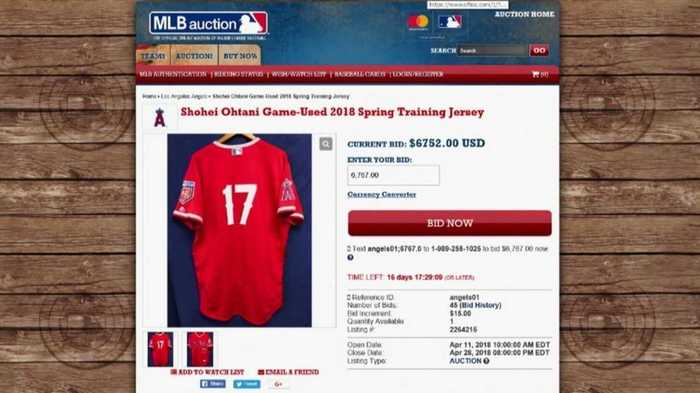大谷グッズがネットオークションに出品!そのお値段は・・・?