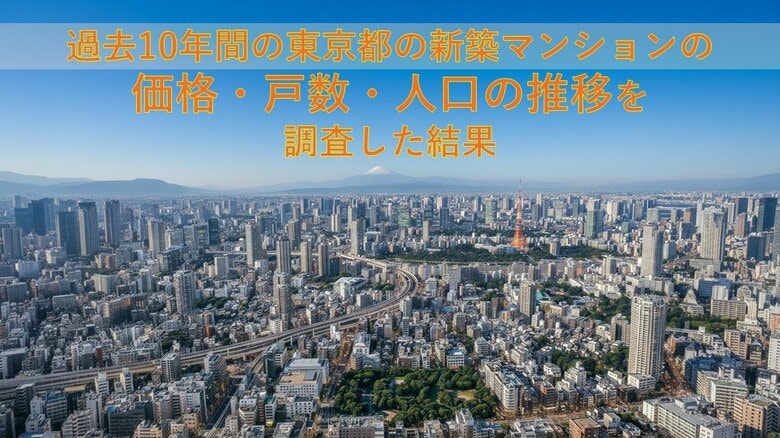 10年で2.27倍まで上昇した東京23区の新築マンション！過去１０年の東京都の価格・戸数・人口の推移を調査した結果