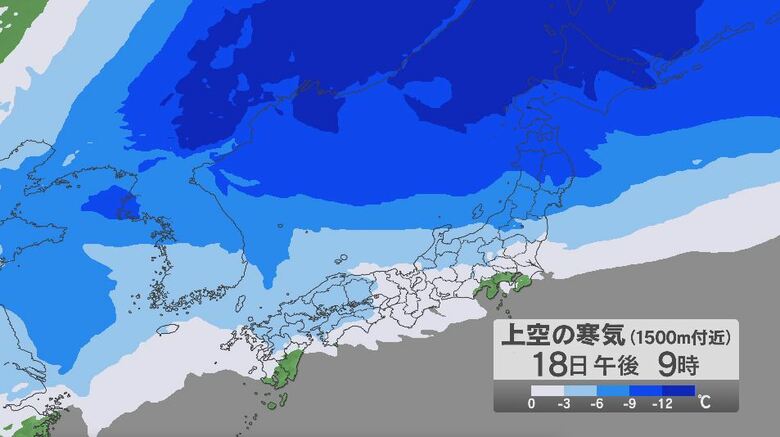 平地でも積雪か　あす18日午後から19日にかけて　長野県北部と西側を中心に雪の降る所が｜FNNプライムオンライン