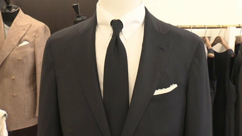 55万円の超高級スーツ　値段のヒミツは原点回帰　スーツ離れが加速するなかで老舗スーツファクトリーが挑戦　テーラーの思いと最高の技術で作る一着｜FNNプライムオンライン