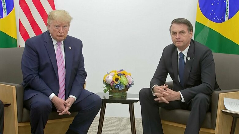 トランプ前大統領とボルソナロ大統領（2019年6月）