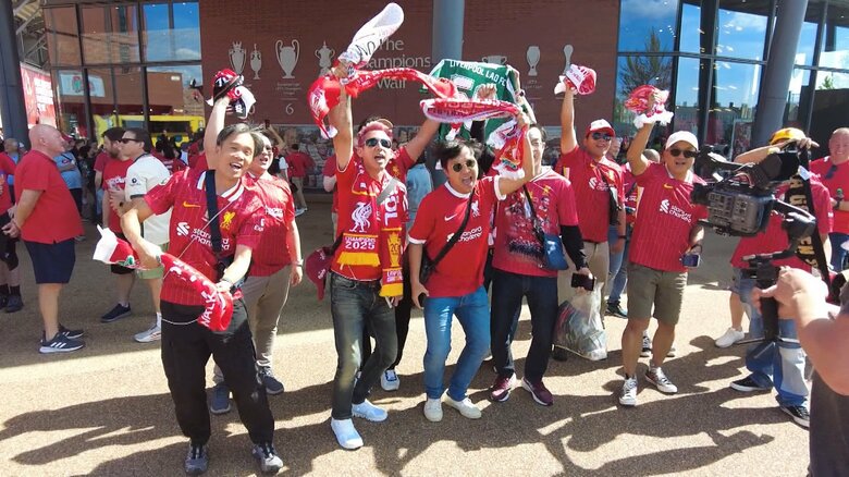 優勝決定後初のホームゲームを前にお祭りムードのサポーター