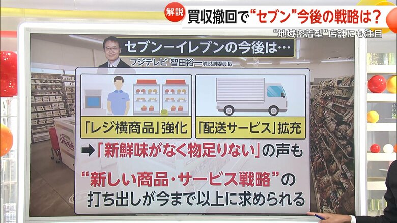 新しい商品サービス戦略の打ち出しが今まで以上に求められると見られるセブン