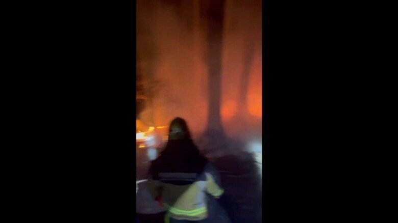 新潟市消防局提供（岩手・大船渡市　2日）