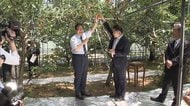 お互いの県の名産品アピール 山梨と静岡がタッグ