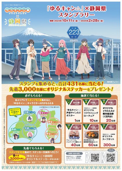『ゆるキャン△』×静岡県 スタンプラリー（令和６年度実施） 県内への経済波及効果　約５億円（４億9,810万円）と推計