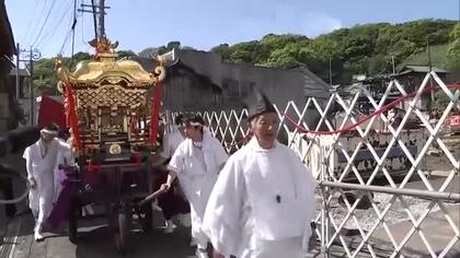 大規模火災の被災地をみこしと山車が練り歩く　大分市佐賀関で復興への祈りを込めて春の大祭
