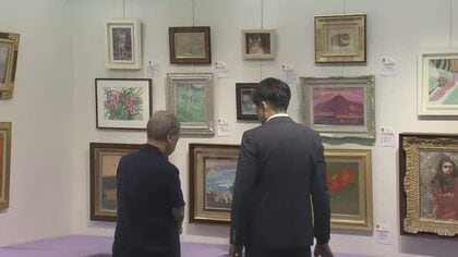 日本を代表する洋画家らのチャリティー絵画展　北陸ゆかり作家などの80点を展示販売　売上の一部をユニセフに寄付　西武福井店で8月11日まで
