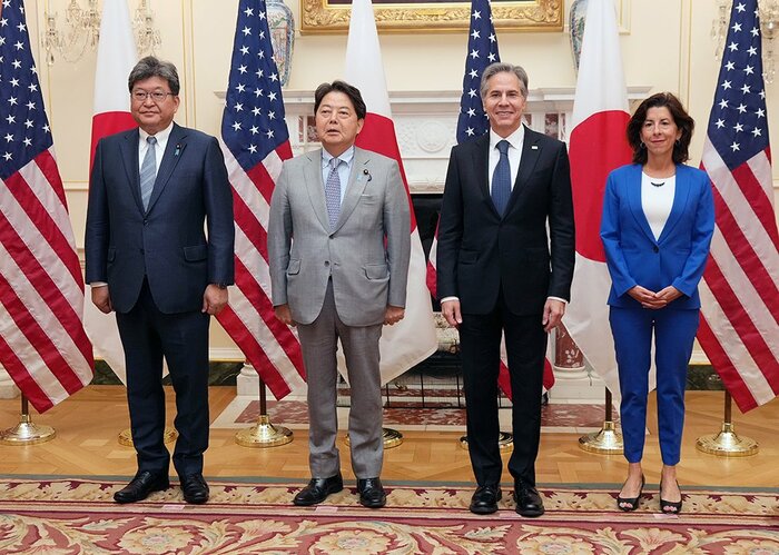 アメリカ・ワシントンで開催された日米経済版2プラス2(外務省提供)