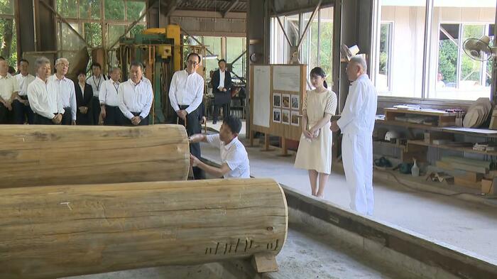 宮大工による「墨掛け」をご見学（山田工作場）
