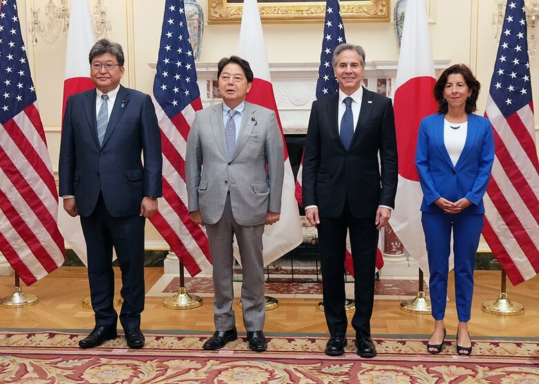 アメリカ・ワシントンで開催された日米経済版2プラス2(外務省提供)