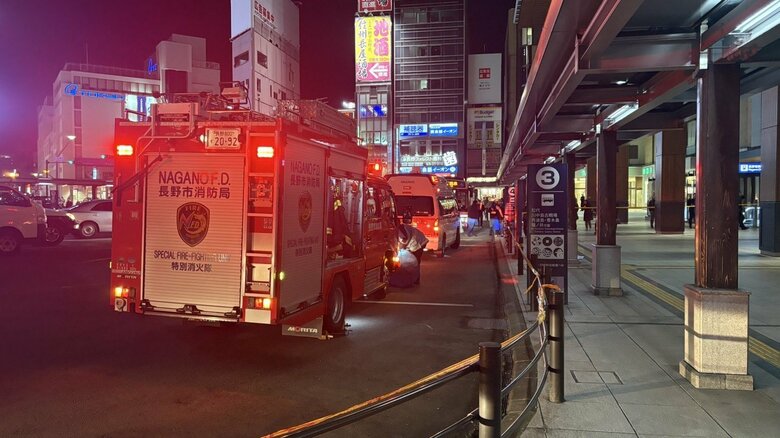 事件現場（JR長野駅前　1月22日）