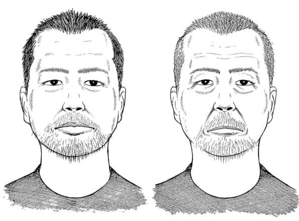 公開された似顔絵（富山県警ホームページより）