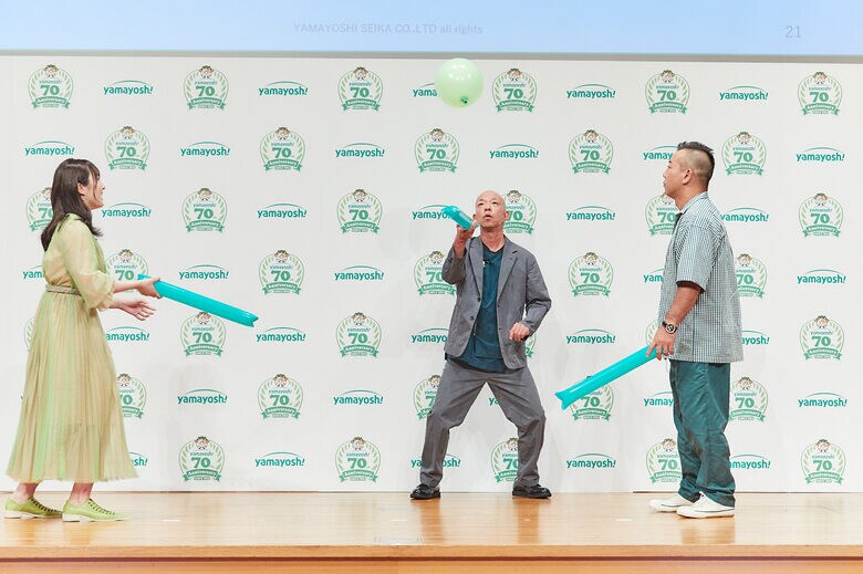 70秒風船チャレンジ！　山芳製菓 70周年記念発表会