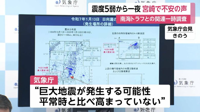 気象庁の会見（13日）